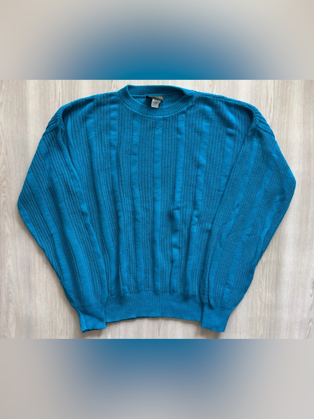Vintage Oakton Limited Wavy Striped Heavyweight Knit Crewneck Sz XL